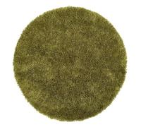 Chicago Olive Green Shaggy Rug - Ø 133 cm