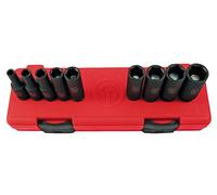 Chicago Pneumatic SS309DG - 3/8 Inch Square Drive, SAE, Deep, Magnetic, 6 Point, Impact Socket Set (9 PCS)