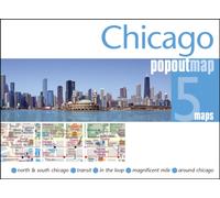 Chicago PopOut Map : Pocket size, pop up, city map of Chicago