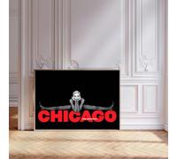 Chicago Poster Print, Musical Print, A4 A3 West End Broadway Theatre Show, Wall Art Deco Special Canvas West End Print, London theatre art frame options (A4 Print Only)