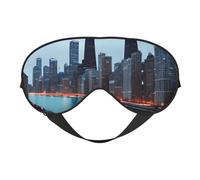 Chicago Print Comfortable Sleep Eye Mask Men Women Lightweight Travel Nap Meditation Yoga Work