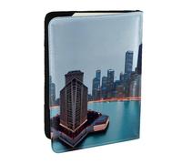 Chicago Print Passport Holder Cover Wallet Passport Cover, Passport Wallet Case for Cards and Documents