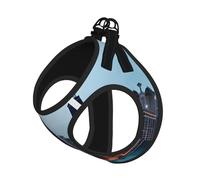 Chicago Print Pet Leash Vest Soft Adjustable Step in Puppy Vest Outdoor Walking with Leash