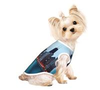 Chicago Print Pet T-Shirt, Sleeveless Pullover Vest For Small Puppy Kitten Indoor Outdoor Wear