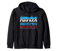Chicago Protected, Med Fire PD for Chicago fans Zip Hoodie