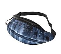 (Chicago Reflected) Fanny Pack Waist Bag Adjustable Shoulder Strap Bum Bag for Men Women Travel Hiking Running