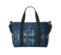 Chicago Reflected Patterned Duffel Bag, Portable Shoulder Bag, Suitable for Fitness, Commuting, Travel.
