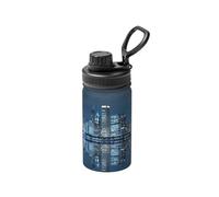 Chicago Reflected Print 12 Oz Insulated Double Walled Stainless Steel Metal Water Bottle for Cold Hot Drink
