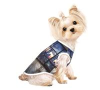 Chicago Reflected Print Dog Sleeveless Vest Stretchy Breathable Pet T Shirt Apparel for Dogs Cats