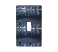 Chicago Reflected Print Graphics Decor Wallplates -Single Toggle Light Switch Cover Wall Plate Cover