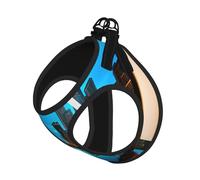 Chicago Reflected Print Pet Leash Vest Soft Adjustable Step in Puppy Vest Outdoor Walking with Leash