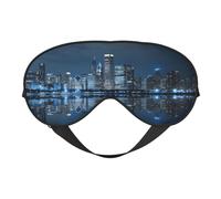 Chicago Reflected Print Soft Eye Mask -Elastic Nighttime Shade, Light-Proof Blindfolds for Plane, Yoga, Travel, Full Eye Covers