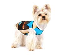 Chicago Reflected print Tshirts for Small Dogs Dog's Fashion Shirt Breathable Sleeveless Shirts for Small Dogs