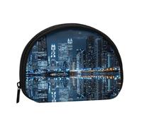 Chicago Reflected Printed Coin Purse for Women Cute Small Change Wallet Mini Coin Purses Pouch with Zipper