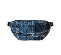 Chicago Reflected Printed Waist Bag Adjustable Bum Bag Lightweight Travel Waist Fanny Pack Belt for Walking Cycling Hiking Travel