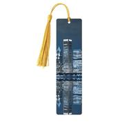 Chicago Reflected Wooden Bookmark Perfect Decoration for Bookmarks Lovers Students Reading Book Club