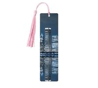 Chicago Reflected Wooden Bookmark Perfect Decoration for Bookmarks Lovers Students Reading Book Club
