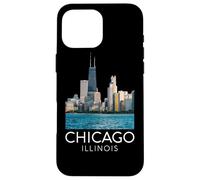 Chicago River Buildings Architecture Skyline Ferry Deep Dish Case for iPhone 16 Pro Max