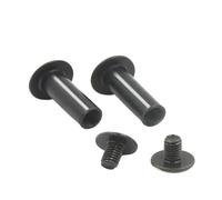 Chicago Screws 200pcs Black Book Screw m5 4/5/6/8/10/12/15/18/20mm Snap Rivet Photo Album(M5X6mm)
