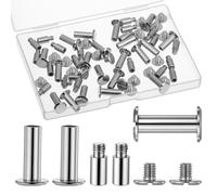 Chicago Screws and Scrapbook Extension Posts, 60 Pack Album Accessories Extension Post Replacement for Binding Extending Post-Bound Refillable Photo Album Scrapbook Screws Craft DIY Refill Pages