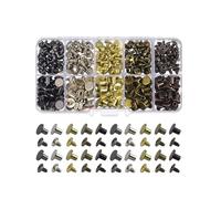 Chicago Screws for Leather Rivets 2 Boxes 150 Sets/Box 8mm Round Flat Head Screwback Rivets for Leather Crafting