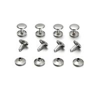 Chicago Screws for Leather Rivets 600Pcs Double Rivet Studs 5-9mm for Leathercraft, Belt, Bag & DIY Shoes(Silver,6X6mm)