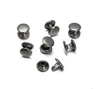 Chicago Screws for Leather Rivets 600Pcs Double Rivet Studs 5-9mm for Leathercraft, Belt, Bag & DIY Shoes(Grey,8X12mm)