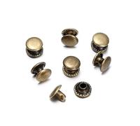 Chicago Screws for Leather Rivets 600Pcs Double Rivet Studs 5-9mm for Leathercraft, Belt, Bag & DIY Shoes(Bronze,5X4mm)