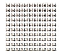 Chicago Screws Leathercraft Rivets 0.3x0.2in Copper 200 Set - Durable Material, Easy Installation, Ideal for DIY Leather Projects (Silver Black and Silver Color)