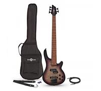 Chicago Select 5-String Bass Guitar by Gear4music Purple Burst