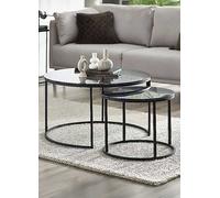 Chicago Set of 2 Nesting Coffee Tables Black