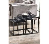 Chicago Set of 3 Nest of Tables Black