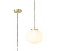 Chicago Single Light Ceiling Pendant - Satin Gold with Frosted Glass