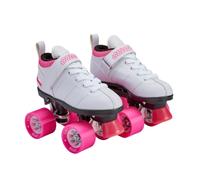 Chicago Skates Bullet Speed Quad Roller Skates - Durable, Top Performance Indoor/Outdoor Youth Skate Shoes for Kids, Boys & Girls Beginner 62mm Urethane Wheels & Low-Cut Ankle Boots for Agility 7-12