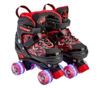 Chicago Skates Glitzy Kids Roller Skates Rockstar - Adjustable Roller Skates Girls Boys, Light-Up Wheels, Durable Beginner Quad Skates, Front Stopper, Comfortable, Smooth Rolling,Indoor Outdoor,Age 3+