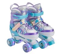 Chicago Skates Glitzy Kids Roller Skates Sea Shell - Adjustable Roller Skates Girls Boys, Light-Up Wheels, Durable Beginner Quad Skates, Front Stopper,Comfortable,Smooth Rolling, Indoor Outdoor,Age 3+