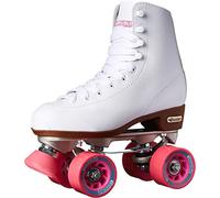CHICAGO Skates Premium White Quad Roller Skates for Girls and Women Beginners Classic Adjustable High-Top Design for Indoor or Outdoor Skates and Roller Derby