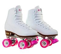 Chicago Skates Premium White Quad Roller Skates for Girls Beginners Classic Adjustable High-Top Design for Indoor or Outdoor Skates and Roller Derby
