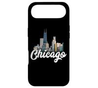 Chicago Skyline Architecture Retro Deep Dish Pizza River Case for iPhone Air