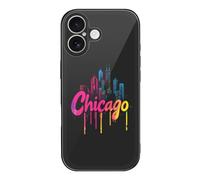 Chicago Skyline Cell Phone Case Compatible with iPhone 17/17 Air/17 Pro/17 Pro Max Glass Back Protective Shell