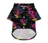 Chicago Skyline Dog Shirts Summer Pet Clothes Comfort T-Shirts Short Sleeveless Top for Cats Dogs XL
