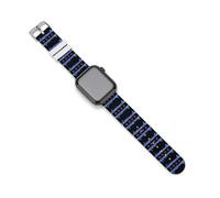 Chicago Skyline Flag Silicone Watchband Compatible with IWatch Classic Replacement Strap Soft Wristbands for Men Women 38mm/40mm