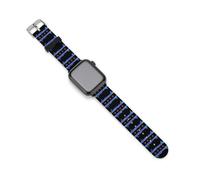 Chicago Skyline Flag Silicone Watchband Compatible with IWatch Classic Replacement Strap Soft Wristbands for Men Women 42mm/44mm