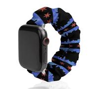 Chicago Skyline Flag Watch Band Compatible with IWatch Bands Series 6 5 4 3 2 1 Elastic Replacement Wristband