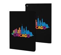 Chicago Skyline Funny Tablet Cases Multi-Viewing Angels Trifold Stand Case Compatible with iPad Series