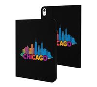 Chicago Skyline Funny Tablet Cases Multi-Viewing Angels Trifold Stand Case Compatible with iPad Series