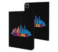 Chicago Skyline Funny Tablet Cases Multi-Viewing Angels Trifold Stand Case Compatible with iPad Series