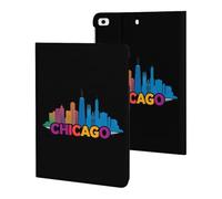 Chicago Skyline Funny Tablet Cases Multi-Viewing Angels Trifold Stand Case Compatible with iPad Series