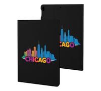Chicago Skyline Funny Tablet Cases Multi-Viewing Angels Trifold Stand Case Compatible with iPad Series