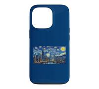 Chicago Skyline Starry Night Vintage Van Gogh Style Case for iPhone 13 Pro